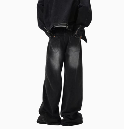 'WASHED BLACK' Baggy Jeans